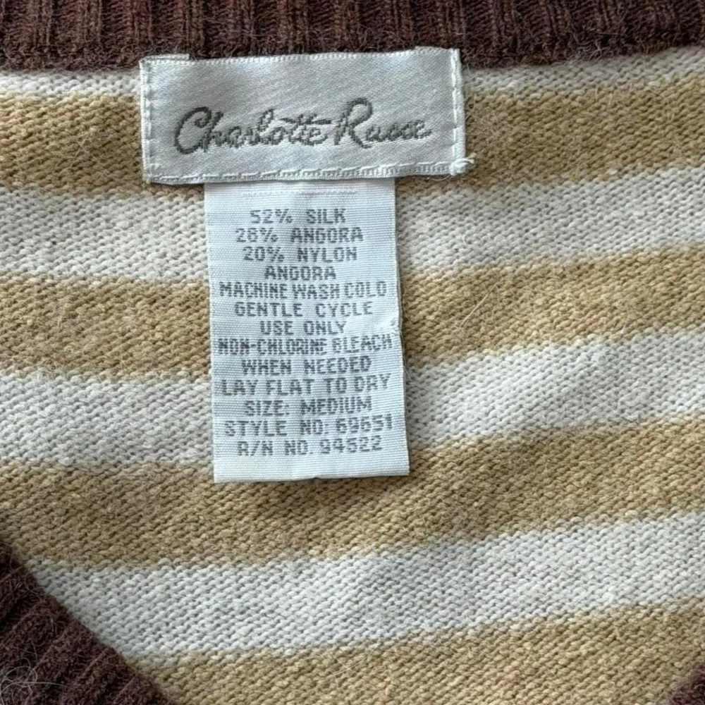 Vintage‎ Striped Charlotte Russe Silk Blend Sweater